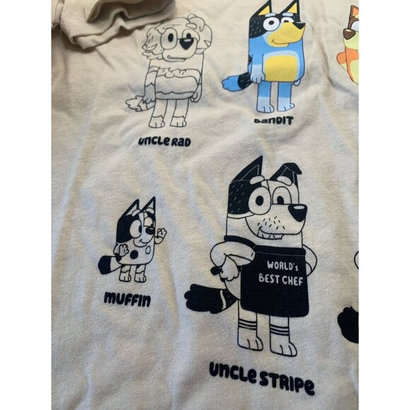 Bluey Character Graphic Tan T-Shirt M Cotton - Picture 6 of 7